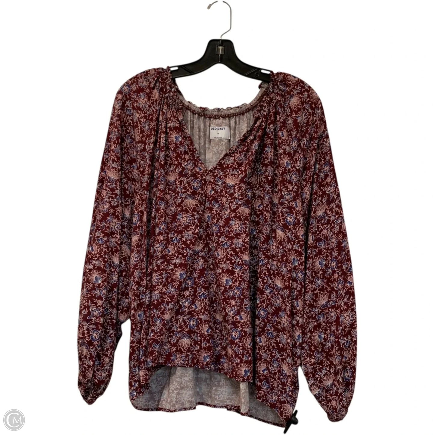 Top Long Sleeve By Old Navy In Floral Print, Size: 1x