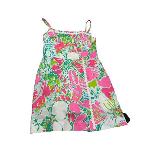 Romper Designer By Lilly Pulitzer In Green & Pink, Size: Xxs