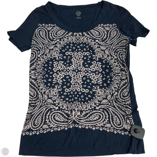 Top Short Sleeve Designer By Tory Burch In Blue, Size: S