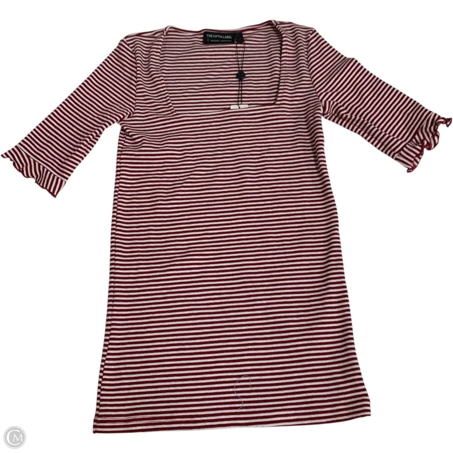 Top Short Sleeve By the fifth label In Red & White, Size: S