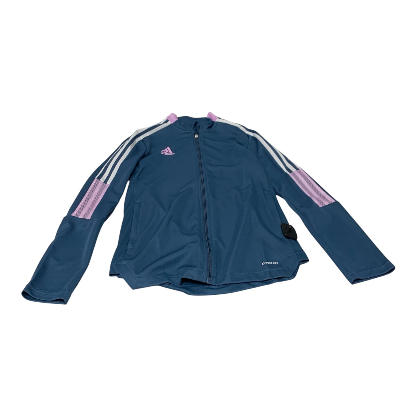 Athletic Jacket By Adidas In Blue, Size: S