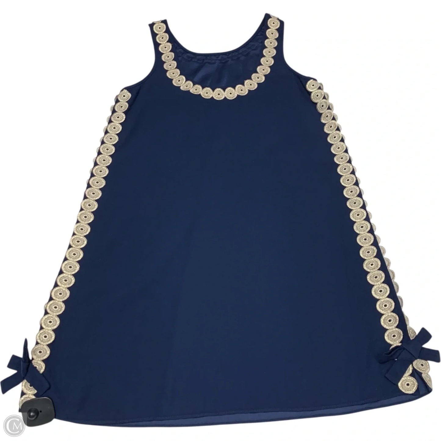 Dress Designer By Lilly Pulitzer In Blue & Gold, Size: Xs