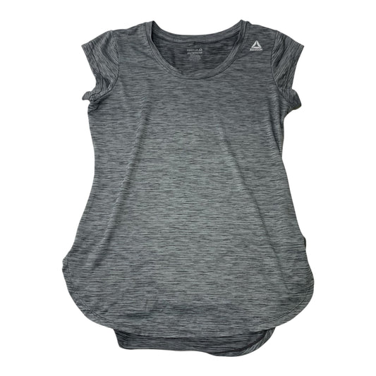 Athletic Top Short Sleeve By Reebok In Grey, Size: Xs