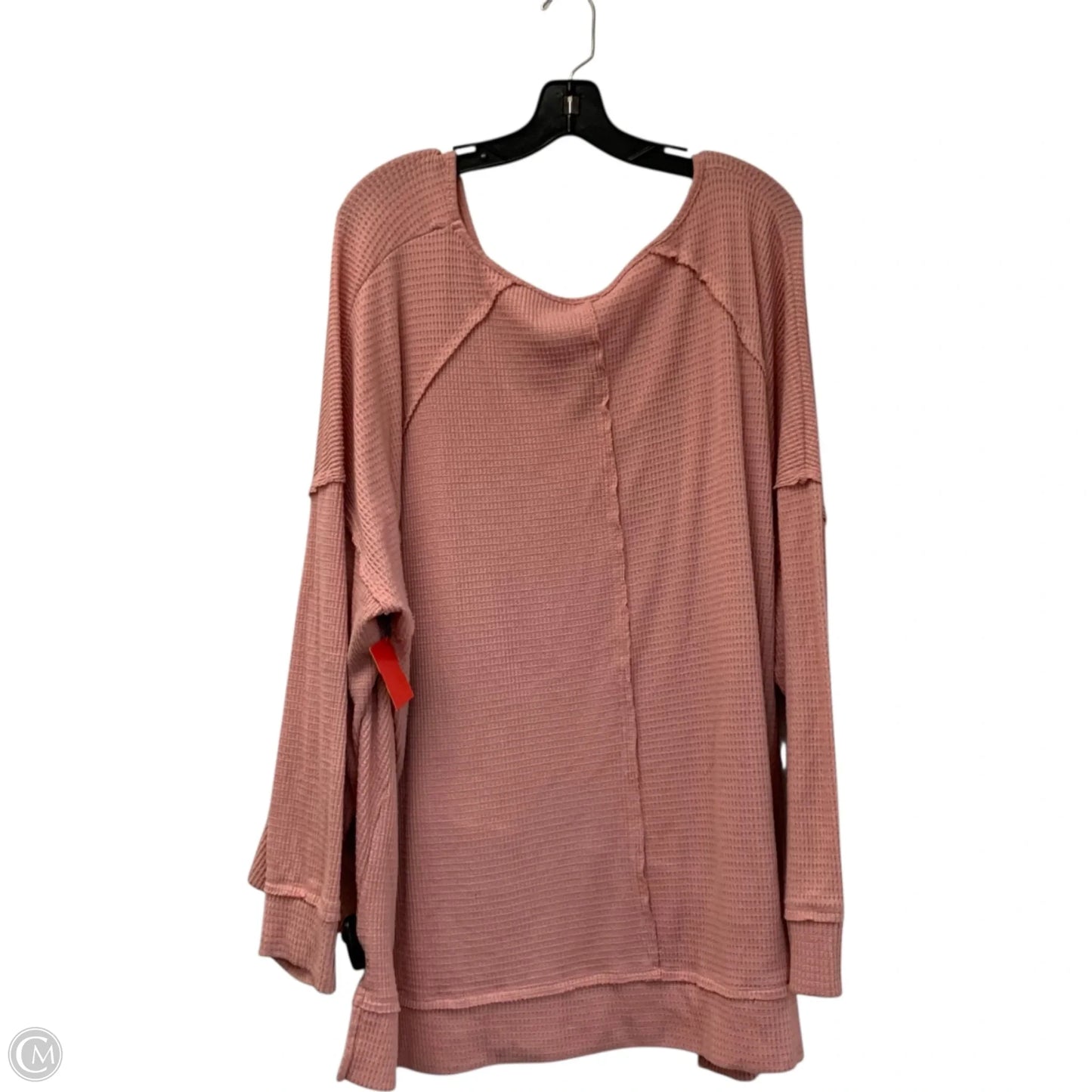 Top Long Sleeve By Wonderly In Pink, Size: 4x