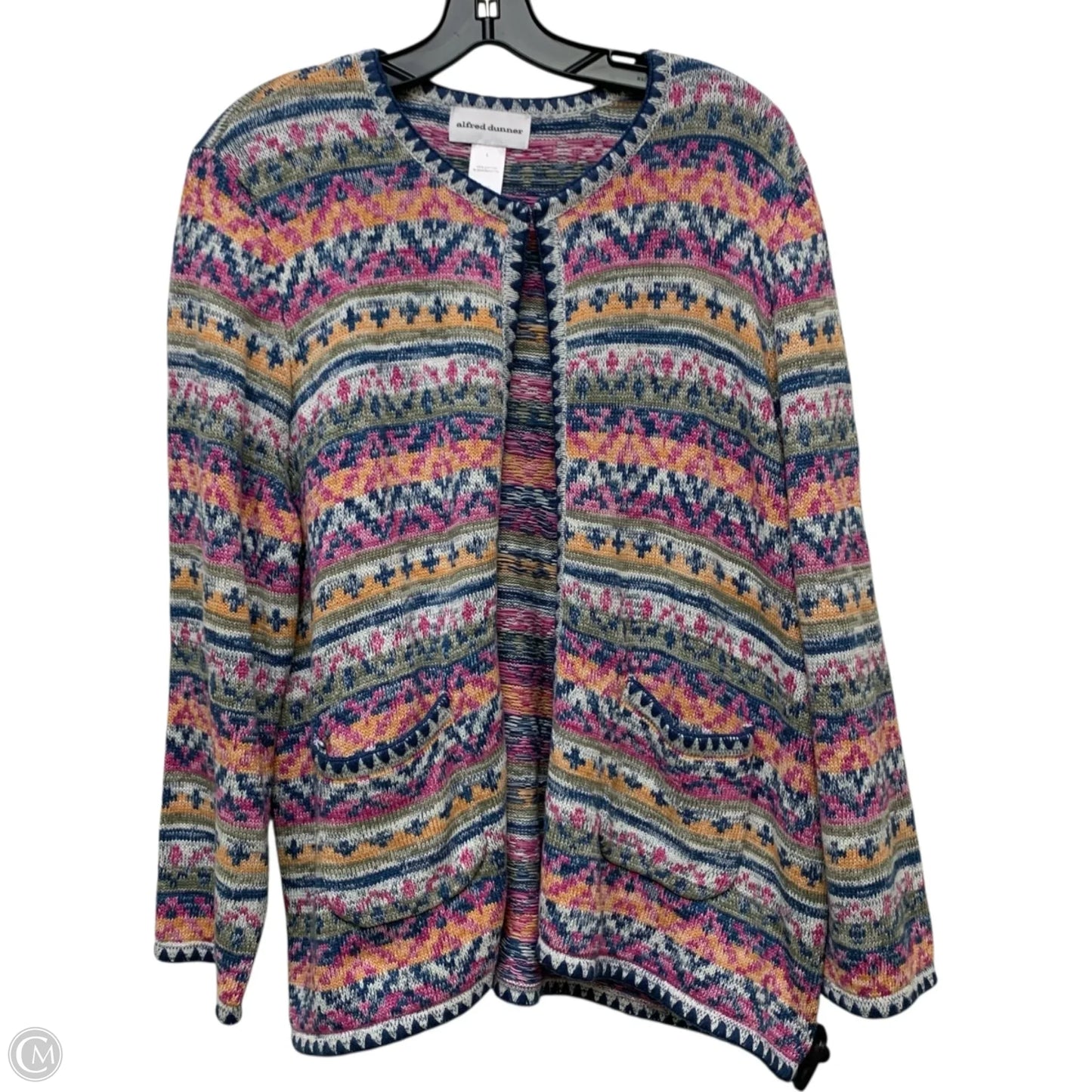 Sweater Cardigan By Alfred Dunner In Multi-colored, Size: L