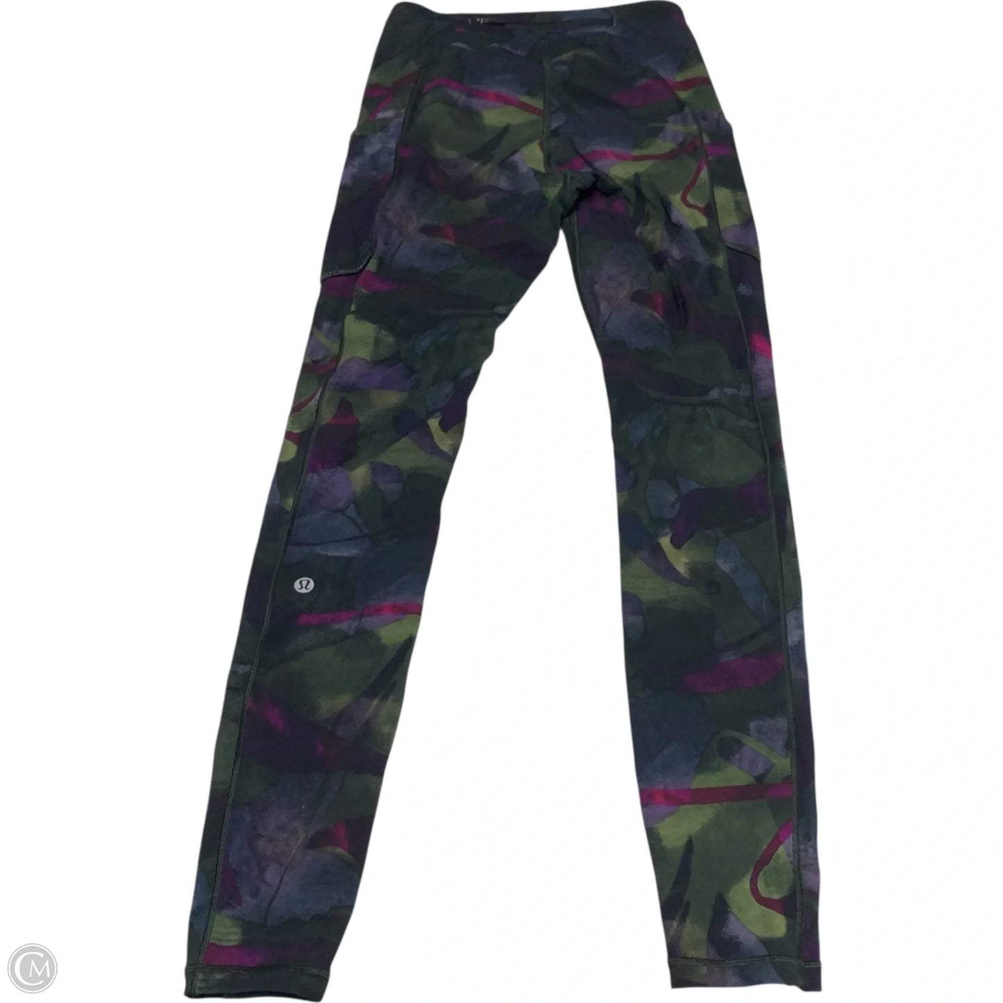 Athletic Leggings By Lululemon In Green & Purple, Size: S