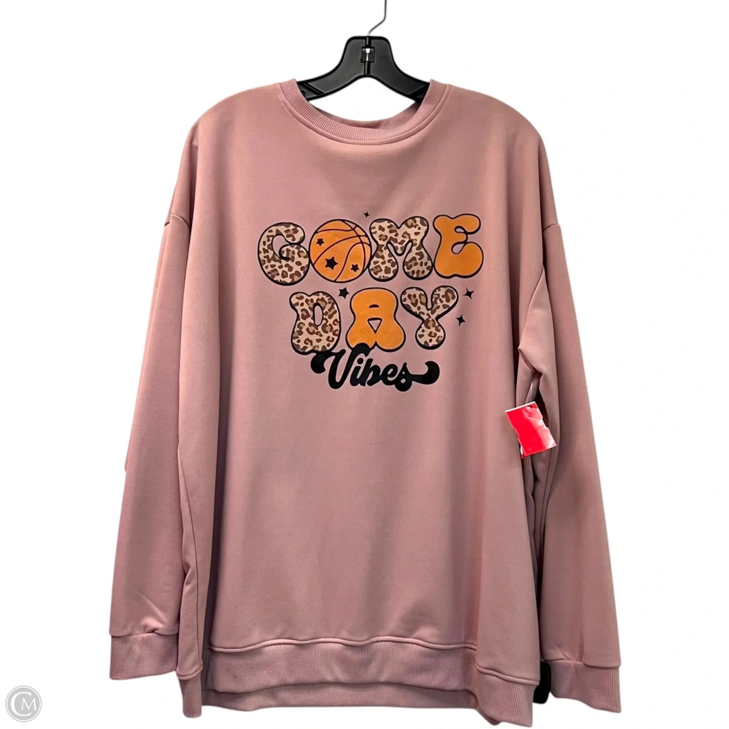 Sweatshirt Crewneck By Clothes Mentor In Pink, Size: 3x