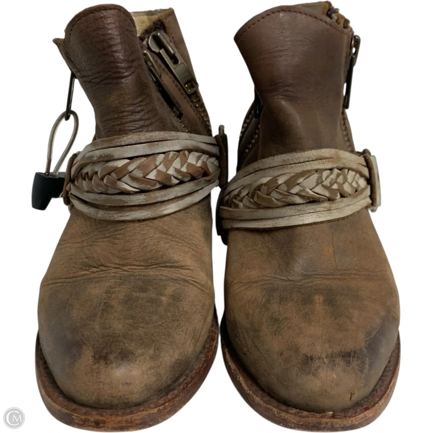 Boots Ankle Heels By Freebird In Brown, Size: 7