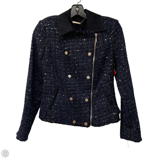Jacket Moto By White House Black Market In Blue, Size: Xs