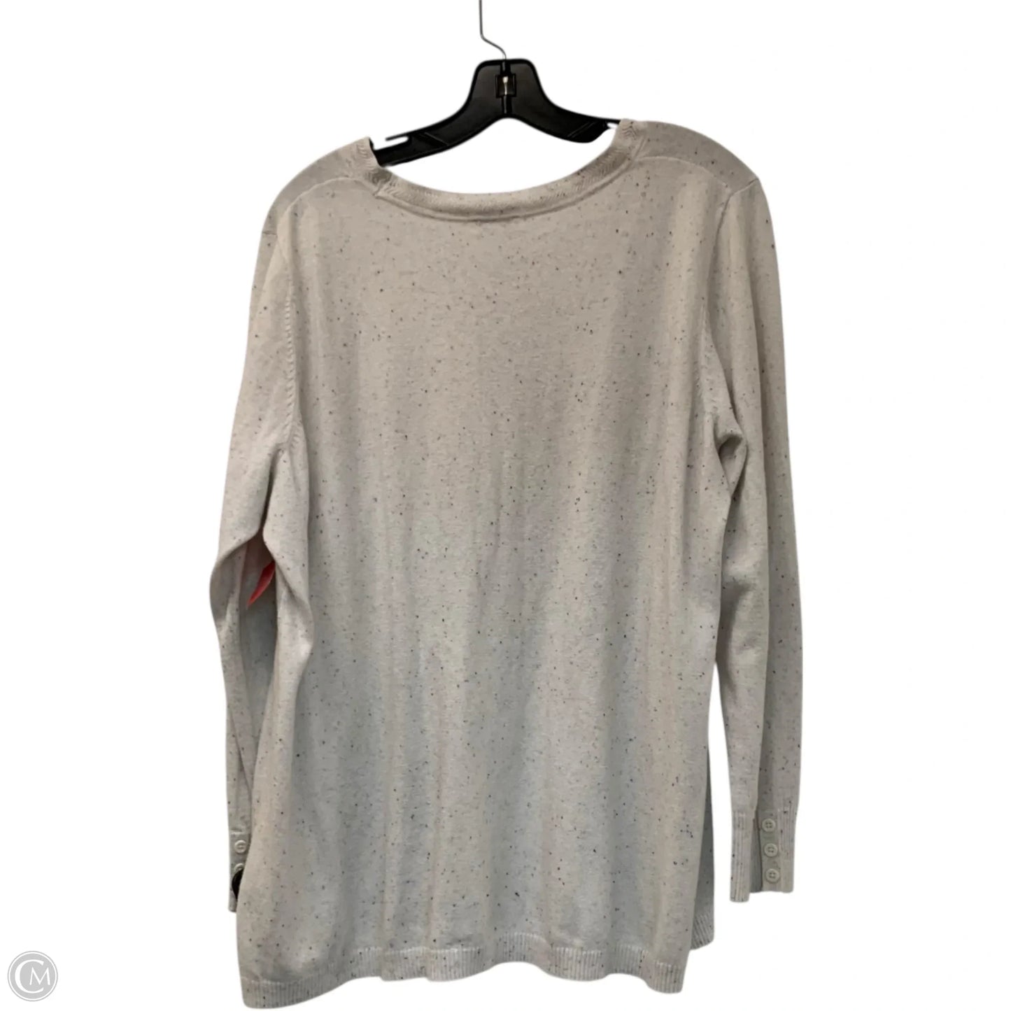 Top Long Sleeve By Talbots In White, Size: 2x