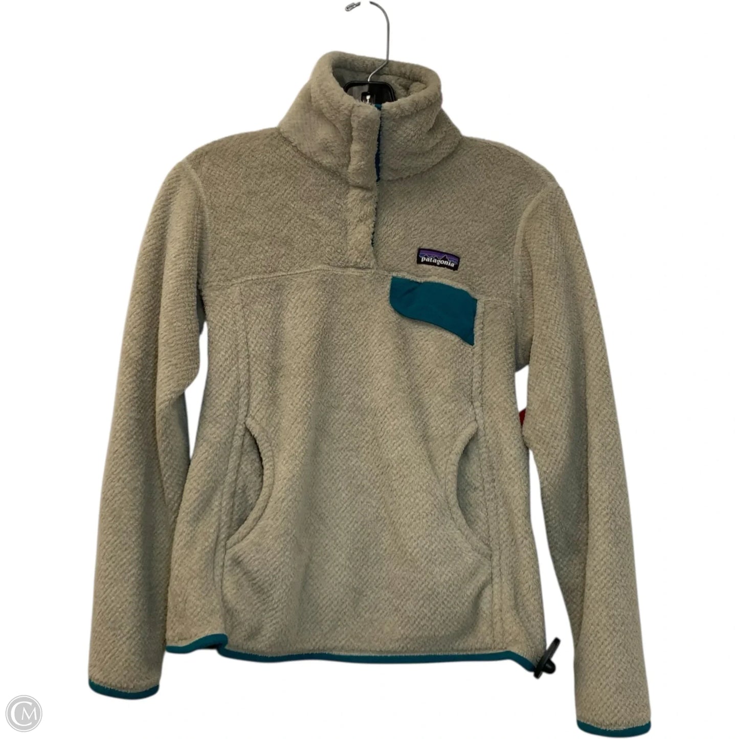 Sweatshirt Collar By Patagonia In Beige, Size: S