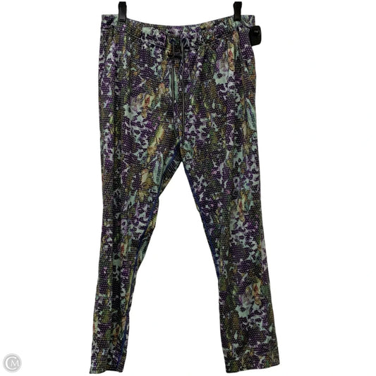 Athletic Pants By Lululemon In Green & Purple, Size: L