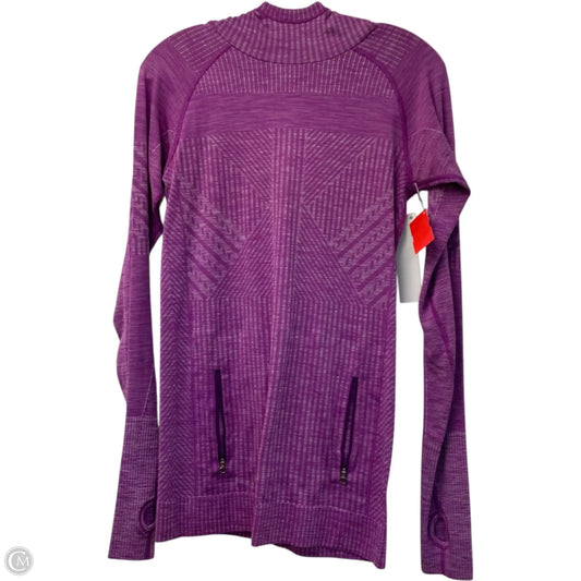 Athletic Top Long Sleeve Hoodie By Lululemon In Purple, Size: S