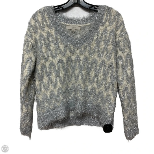 Sweater By Loft In Silver, Size: Xs