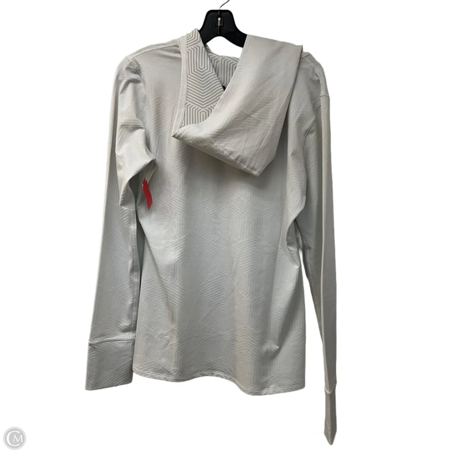 Athletic Top Long Sleeve Hoodie By Under Armour In White, Size: Xl