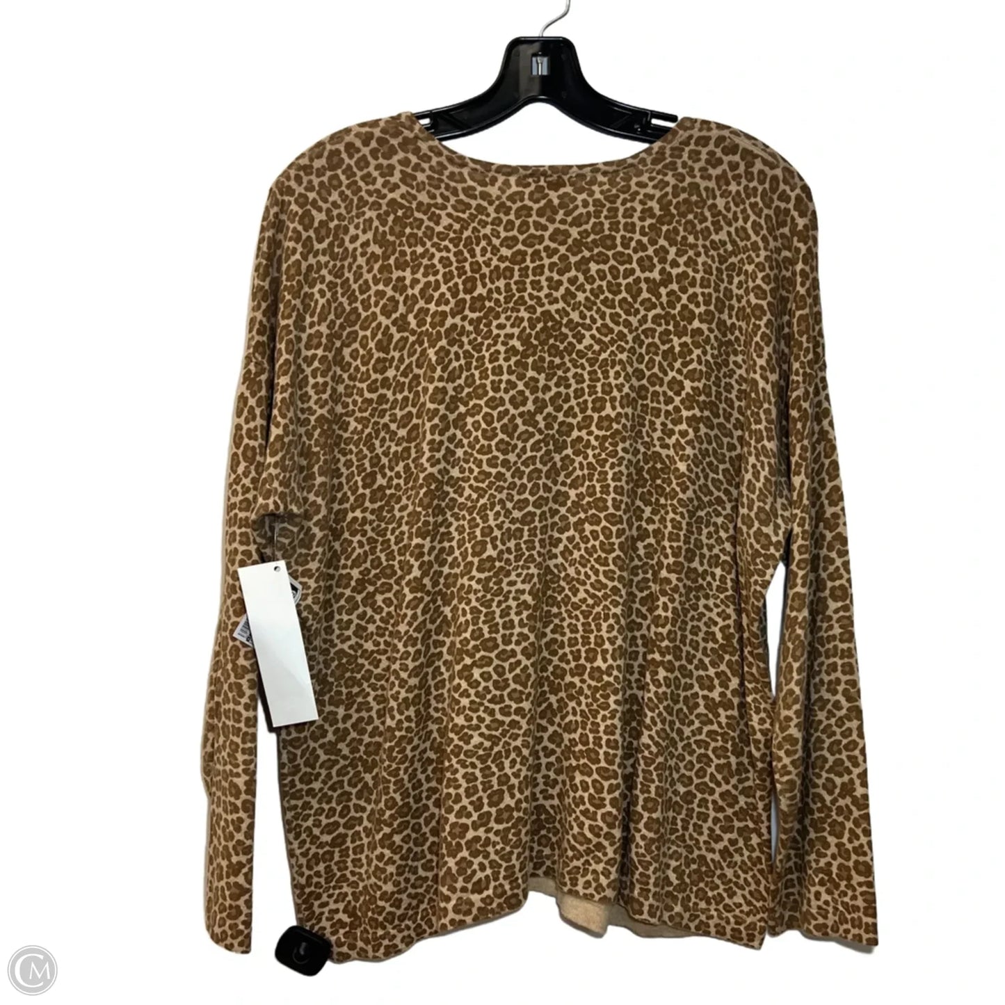 Top Long Sleeve By J. Jill In Animal Print, Size: Mp