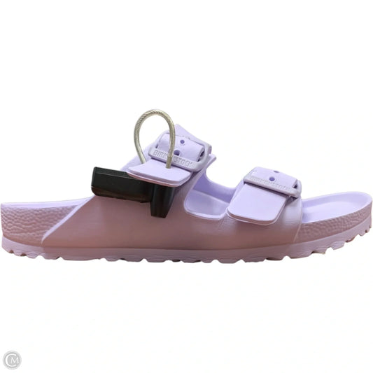 Sandals Flats By Birkenstock In Purple, Size: 5