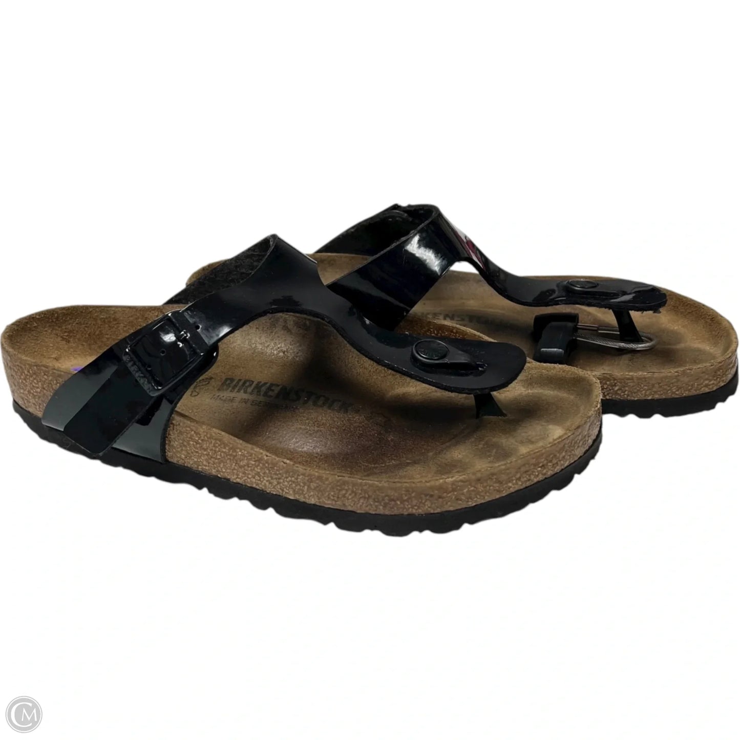 Sandals Flats By Birkenstock In Black, Size: 8