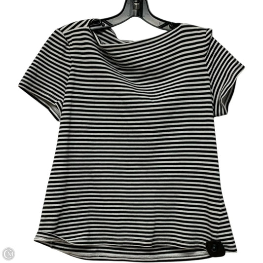Top Short Sleeve Designer By Kate Spade In Striped Pattern, Size: L