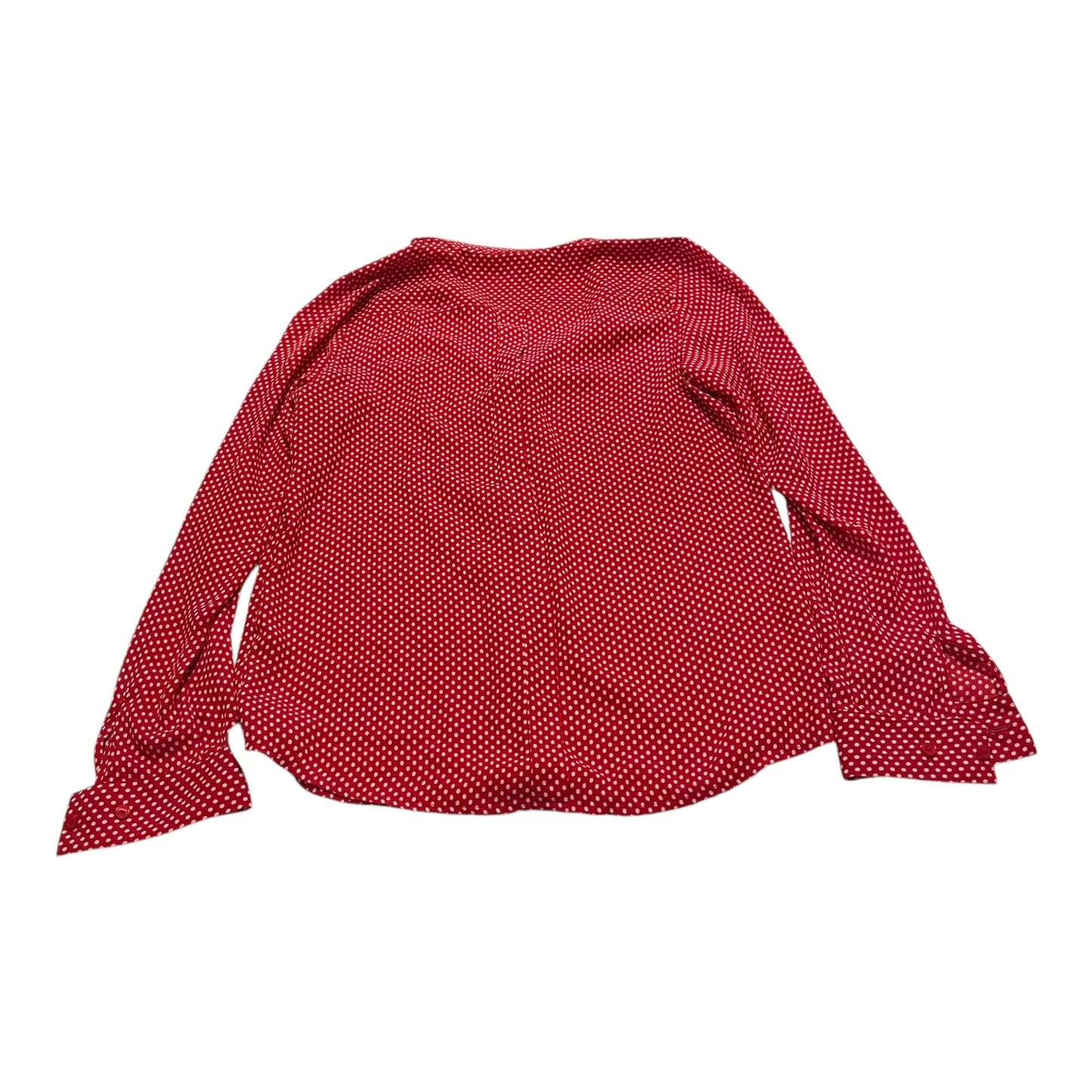 Blouse Long Sleeve By Limited In Red & White, Size: S