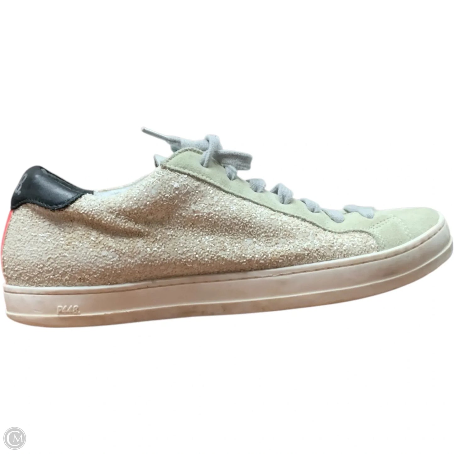 Shoes Sneakers By P448 In Cream & Grey, Size: 6.5