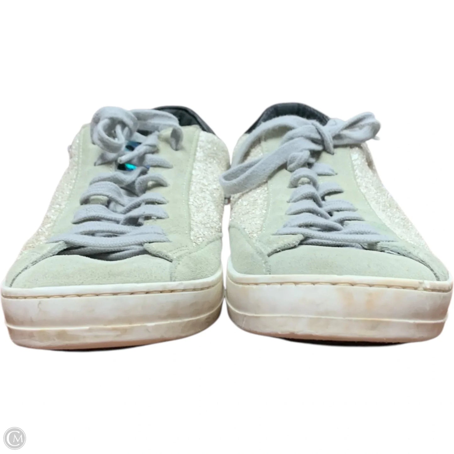 Shoes Sneakers By P448 In Cream & Grey, Size: 6.5