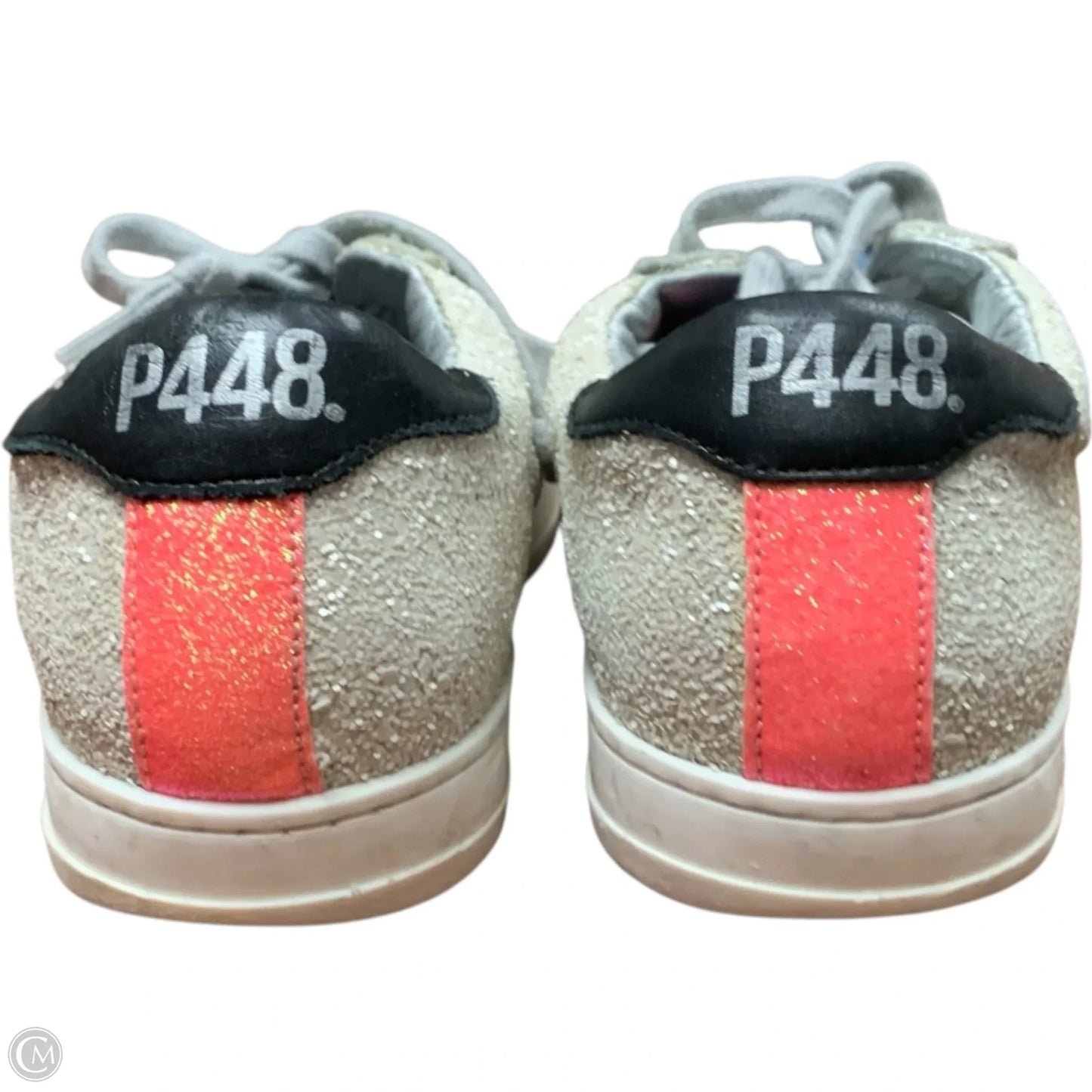 Shoes Sneakers By P448 In Cream & Grey, Size: 6.5