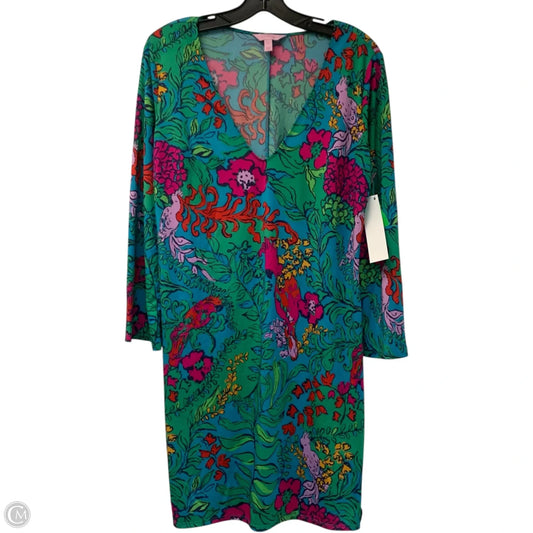 Dress Designer By Lilly Pulitzer In Blue & Green, Size: L