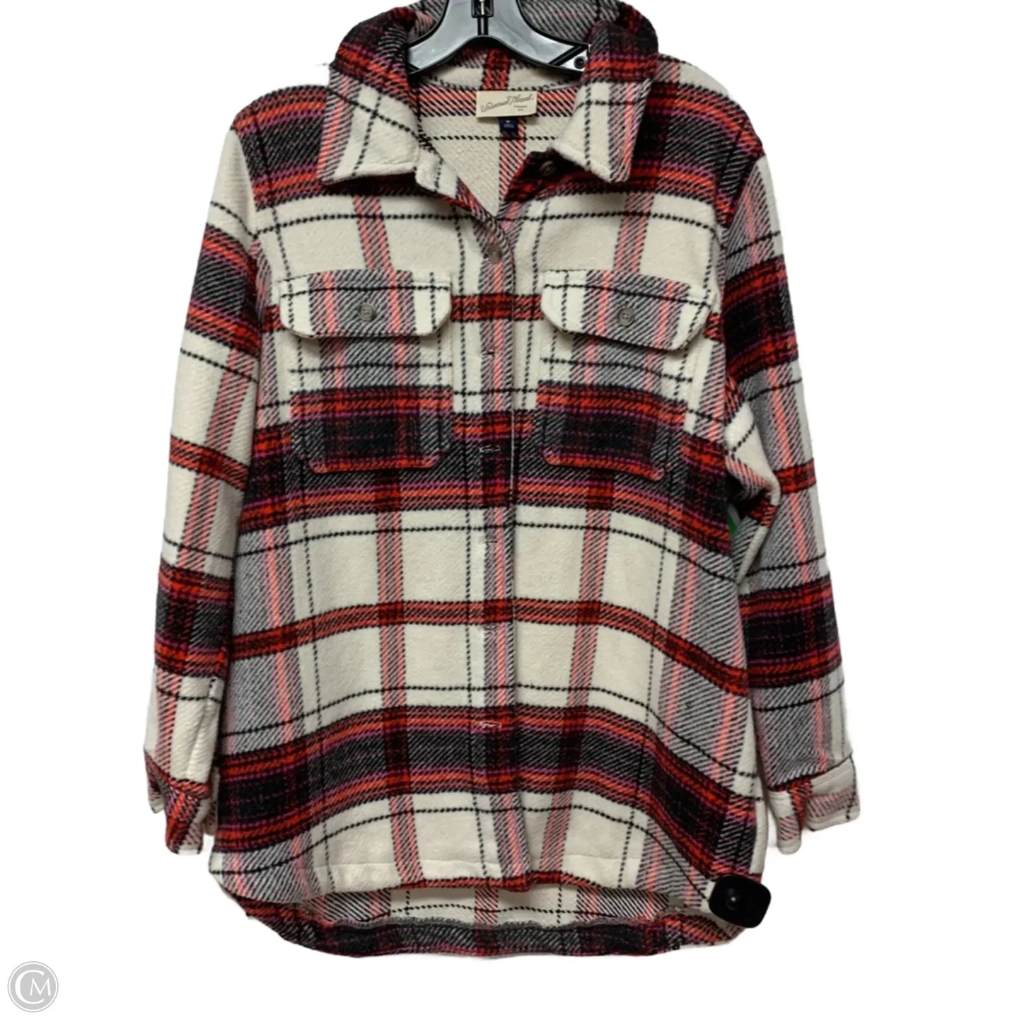 Jacket Shirt By Universal Thread In Plaid Pattern, Size: M