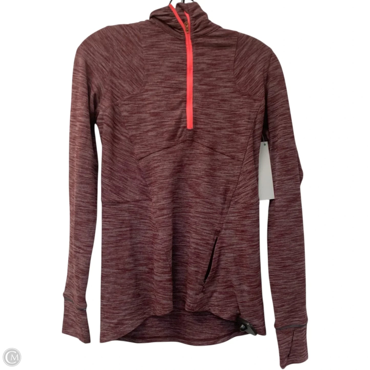 Athletic Top Long Sleeve Collar By Lululemon In Purple, Size: S