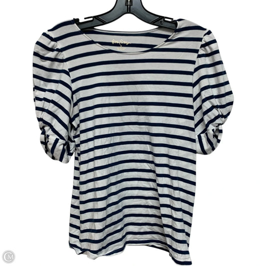 Top Short Sleeve Designer By Lilly Pulitzer In Striped Pattern, Size: S