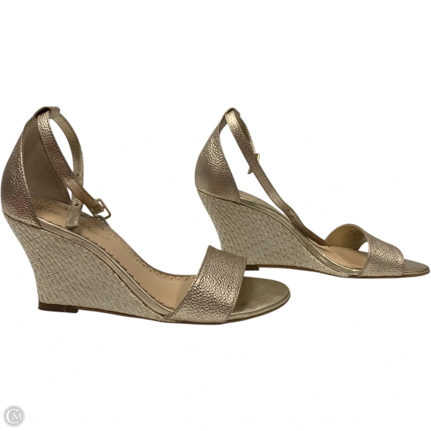 Sandals Designer By Lilly Pulitzer In Gold, Size: 6