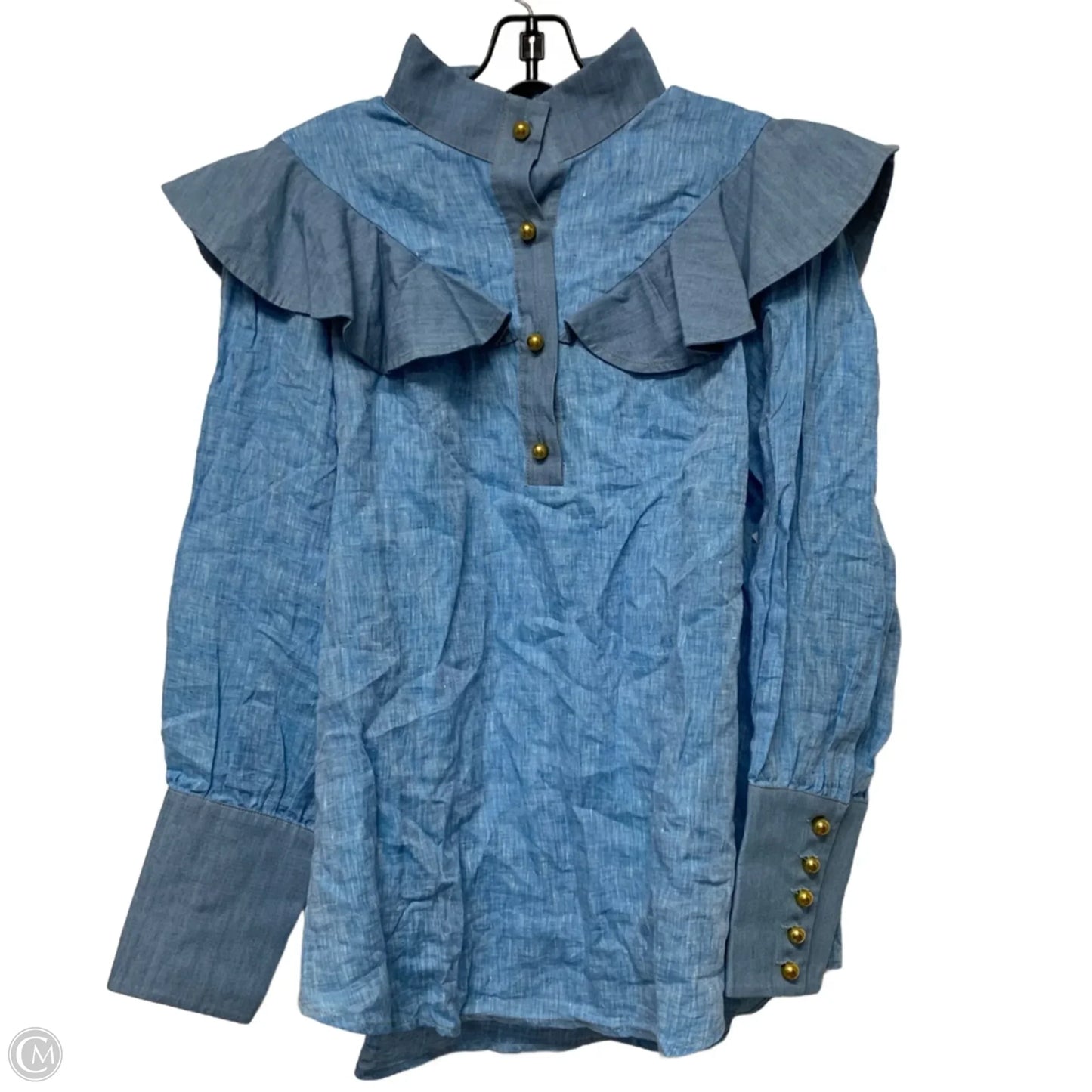 Top Long Sleeve By Tuckernuck In Blue, Size: Xl