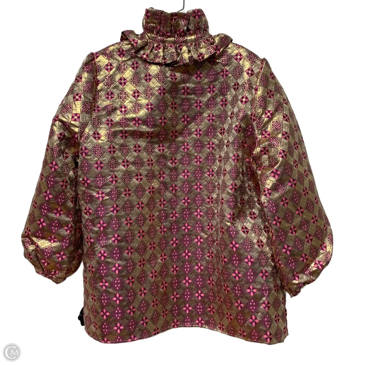 Top Long Sleeve By Tuckernuck In Gold & Pink, Size: Xl