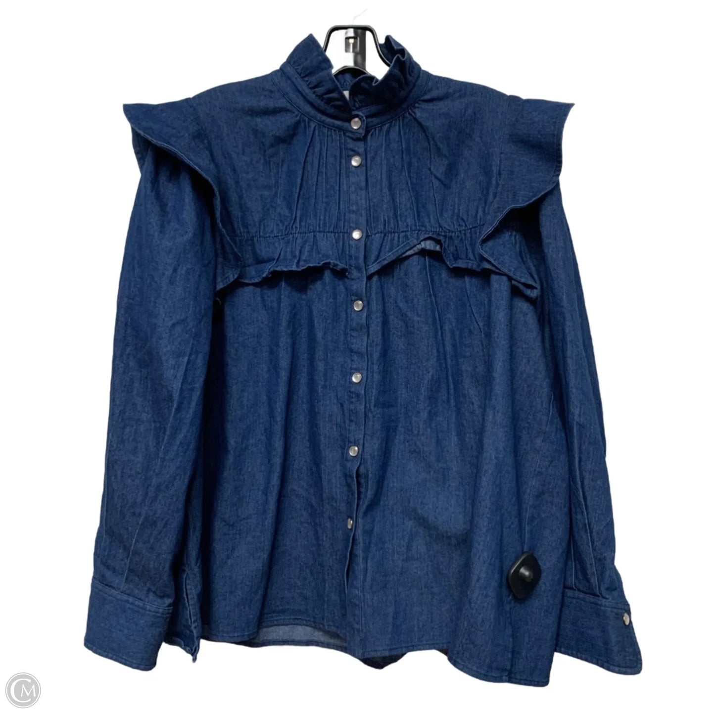 Top Long Sleeve By Tuckernuck In Blue, Size: Xl