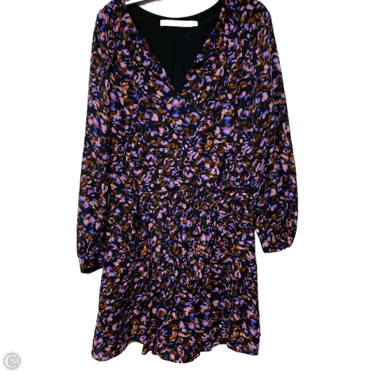Dress Casual Short By Marie Oliver In Black & Purple, Size: M