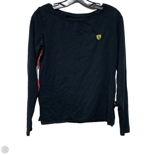 Top Long Sleeve By Ferrari In Black, Size: S