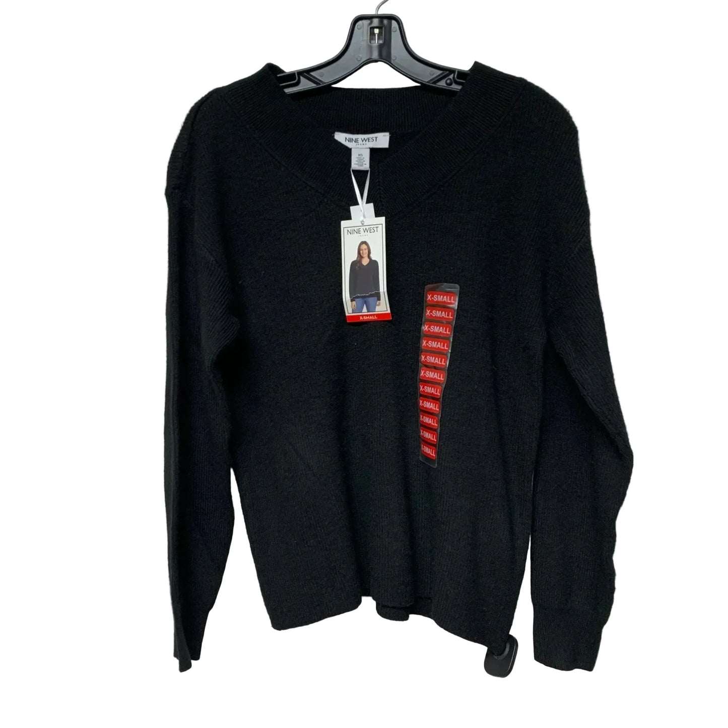 Sweater By Nine West In Black, Size: Xs