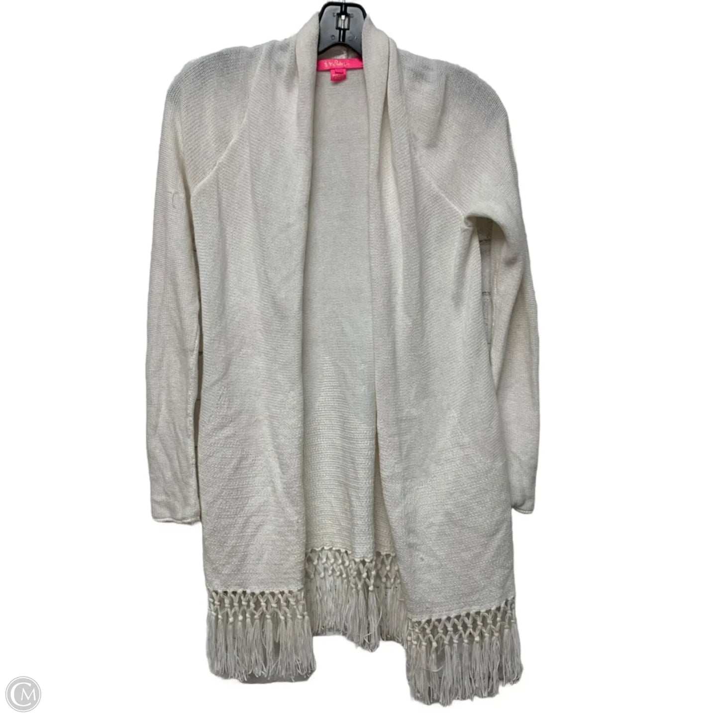 Sweater Cardigan Designer By Lilly Pulitzer In White, Size: Xs