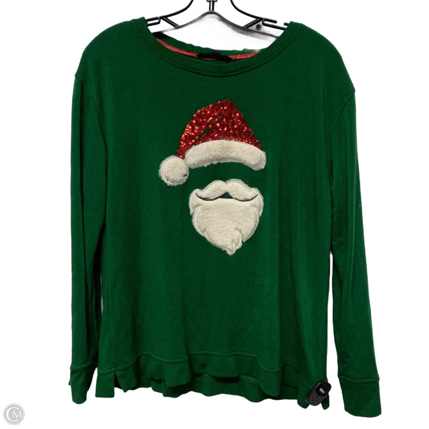 Top Long Sleeve By Jane And Delancey In Green & Red, Size: M