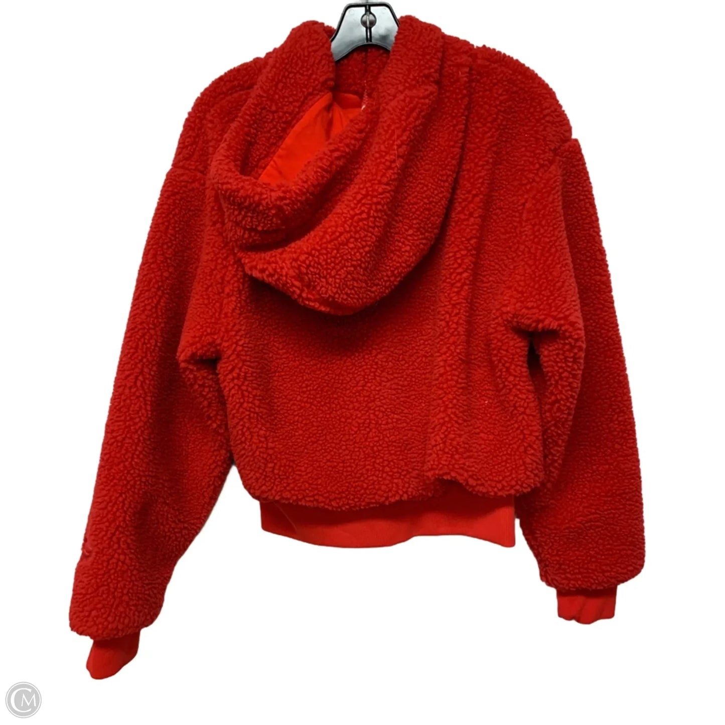 Jacket Faux Fur & Sherpa By Fabletics In Red, Size: M