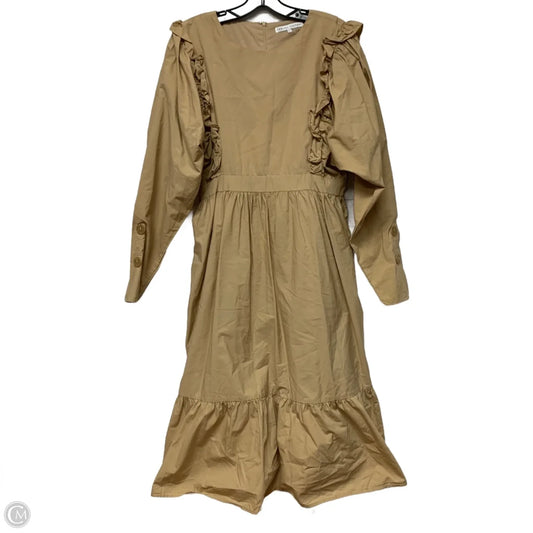 Dress Casual Midi By English Factory In Beige, Size: L