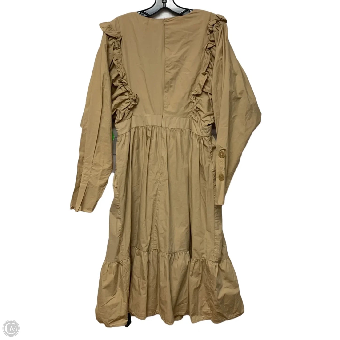 Dress Casual Midi By English Factory In Beige, Size: L