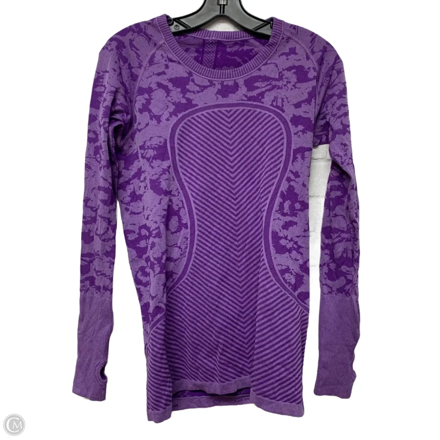 Athletic Top Long Sleeve Crewneck By Lululemon In Purple, Size: M