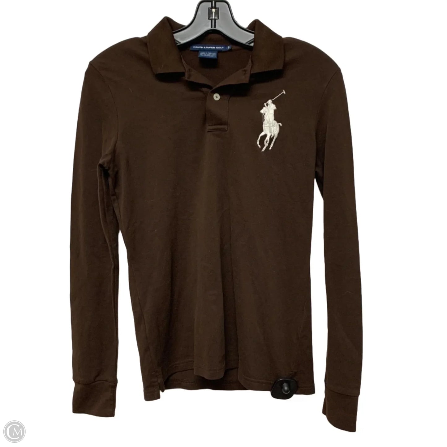 Top Long Sleeve By Ralph Lauren In Brown, Size: S