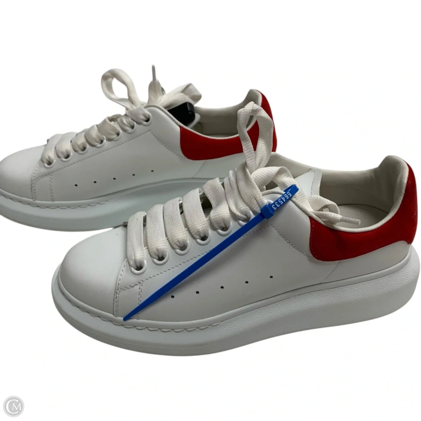 Shoes Luxury Designer By Alexander Mcqueen In Red & White, Size: 8