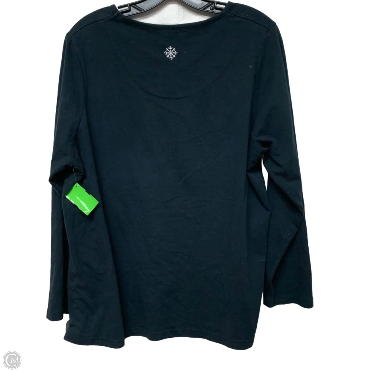 Top Long Sleeve By Ladies Club In Black, Size: 2x