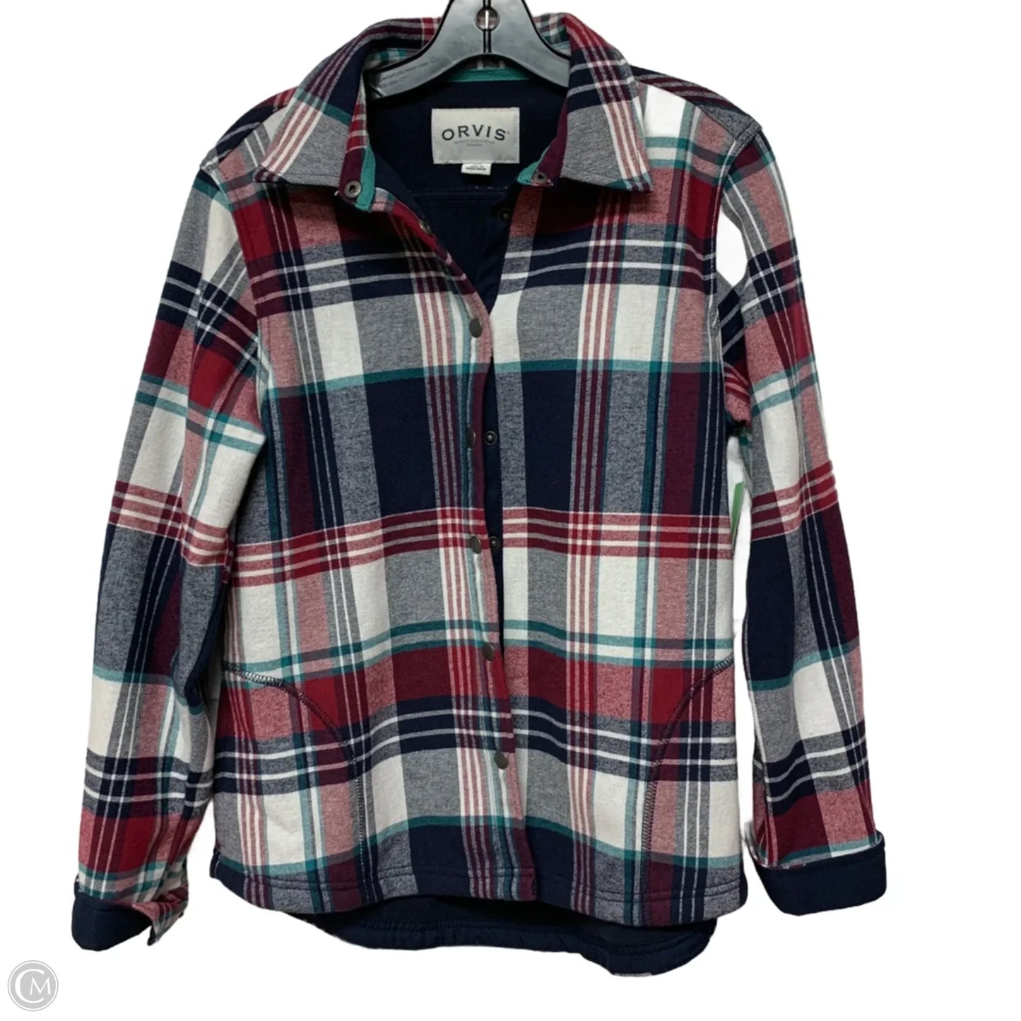 Jacket Shirt By Orvis In Plaid Pattern, Size: M