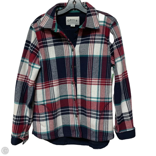 Jacket Shirt By Orvis In Plaid Pattern, Size: M