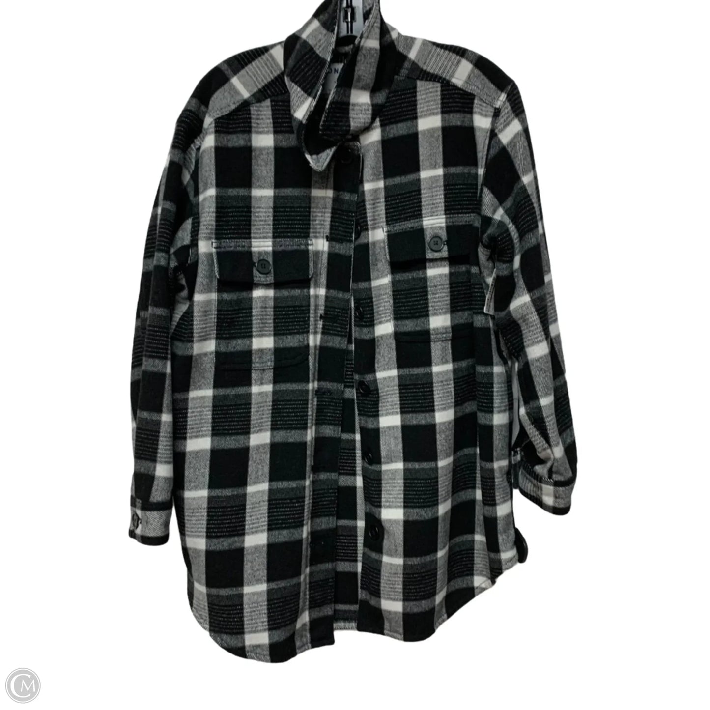 Jacket Shirt By Old Navy In Black & White, Size: L